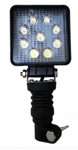 27 Watt Round LED Work Light - Pole Mount